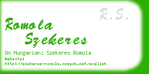 romola szekeres business card